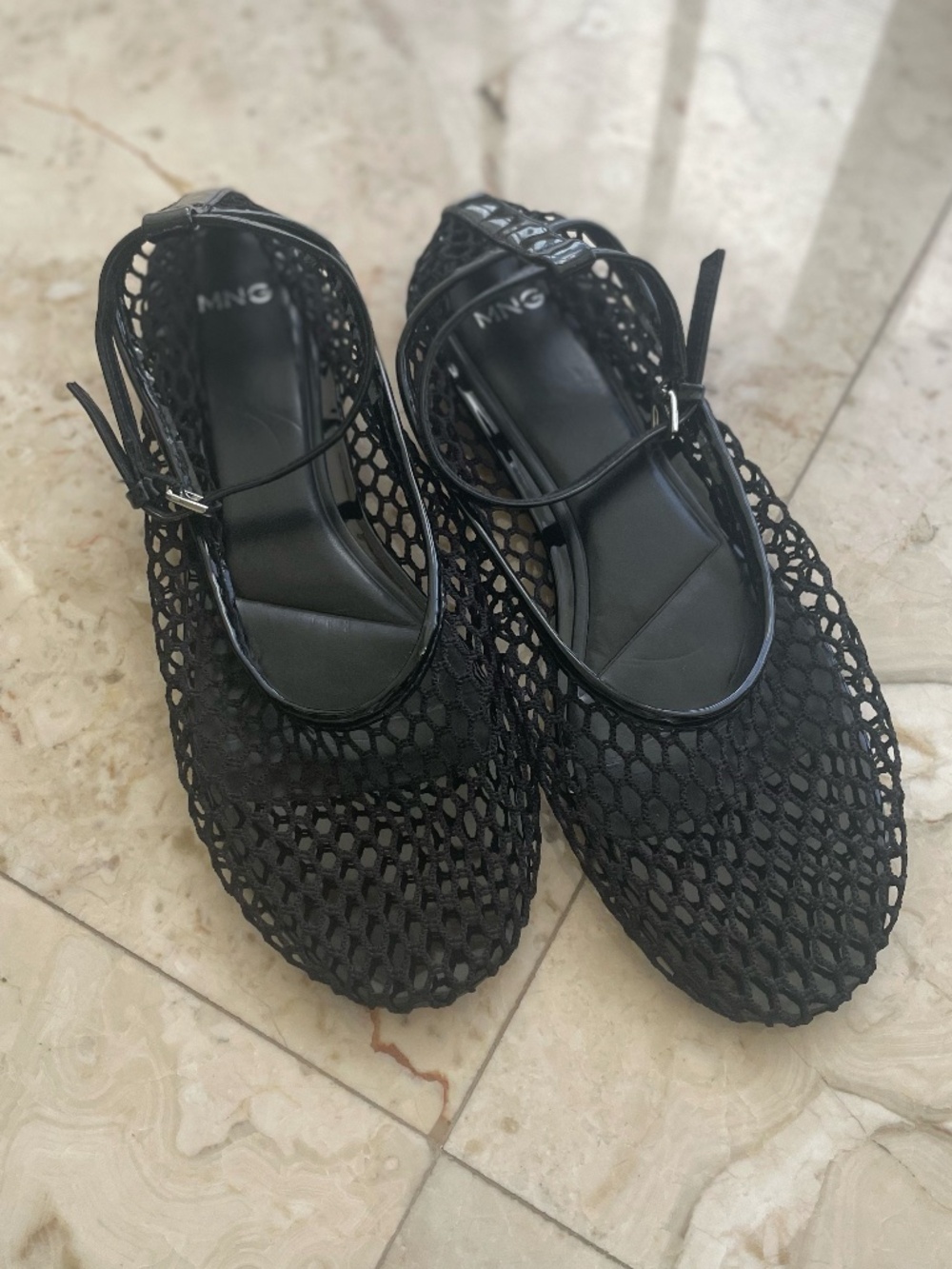 Mango - Ballet flats with mesh bracelet